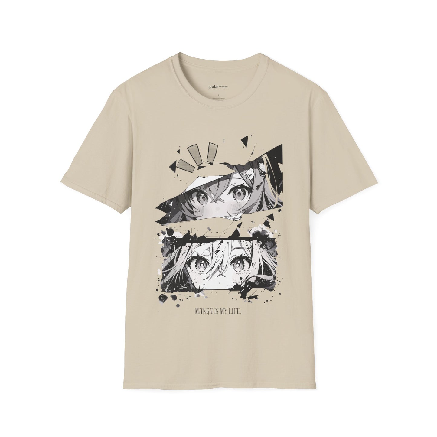 Grayscale manga T-shirt