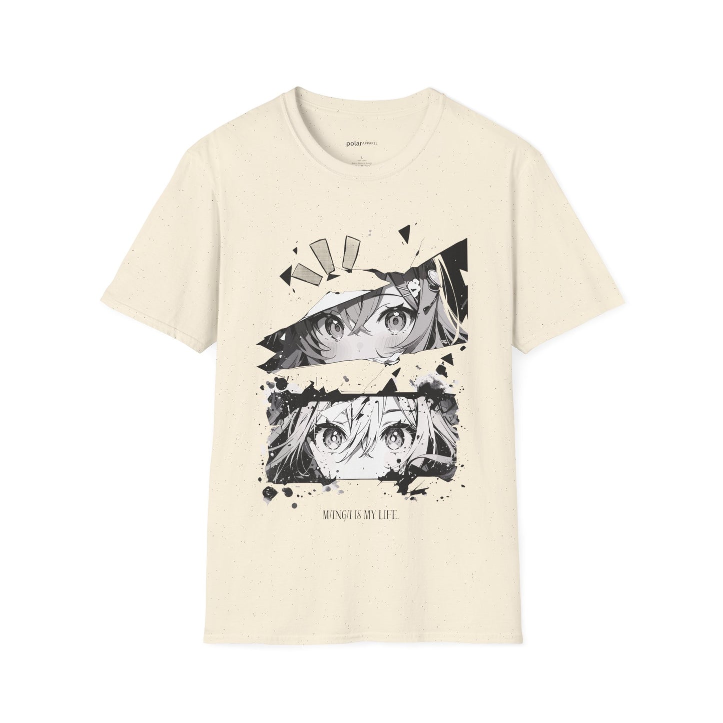 Grayscale manga T-shirt